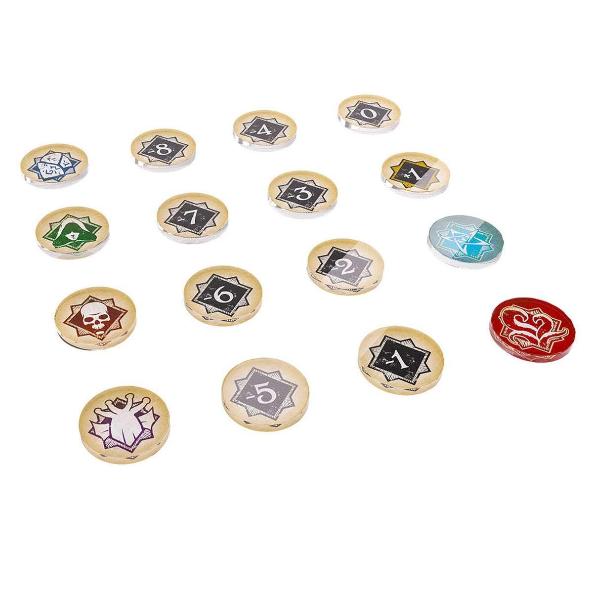 Arkham Horror: Chaos Tokens + Token Bag