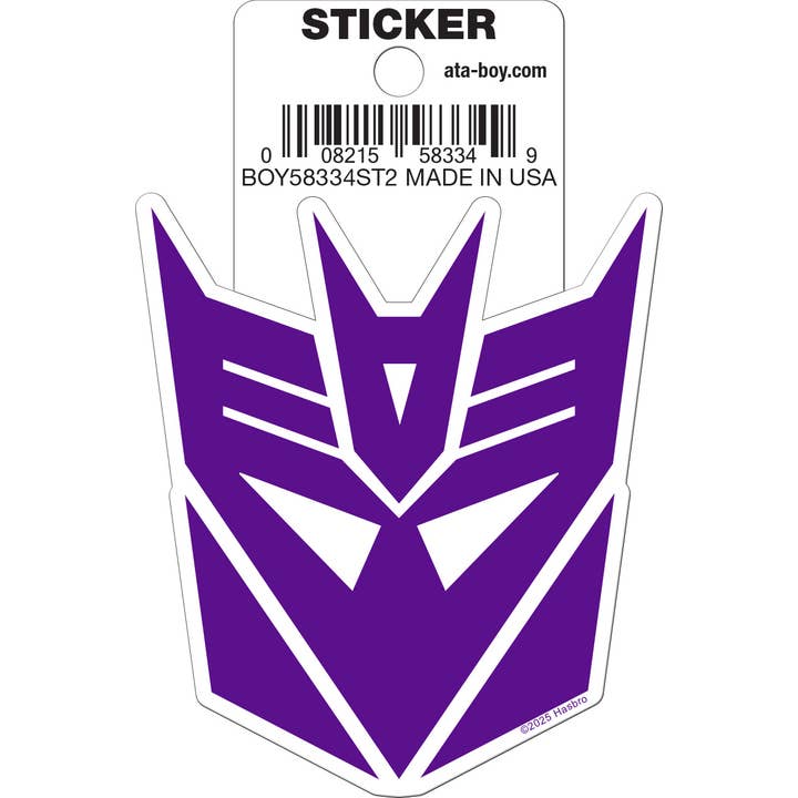 Transformers: Decepticon Logo Die Cut Vinyl Sticker - 3"