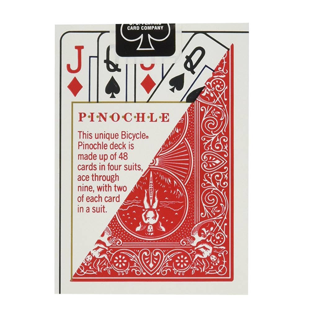 Bicycle Pinochle Standard Cards Red