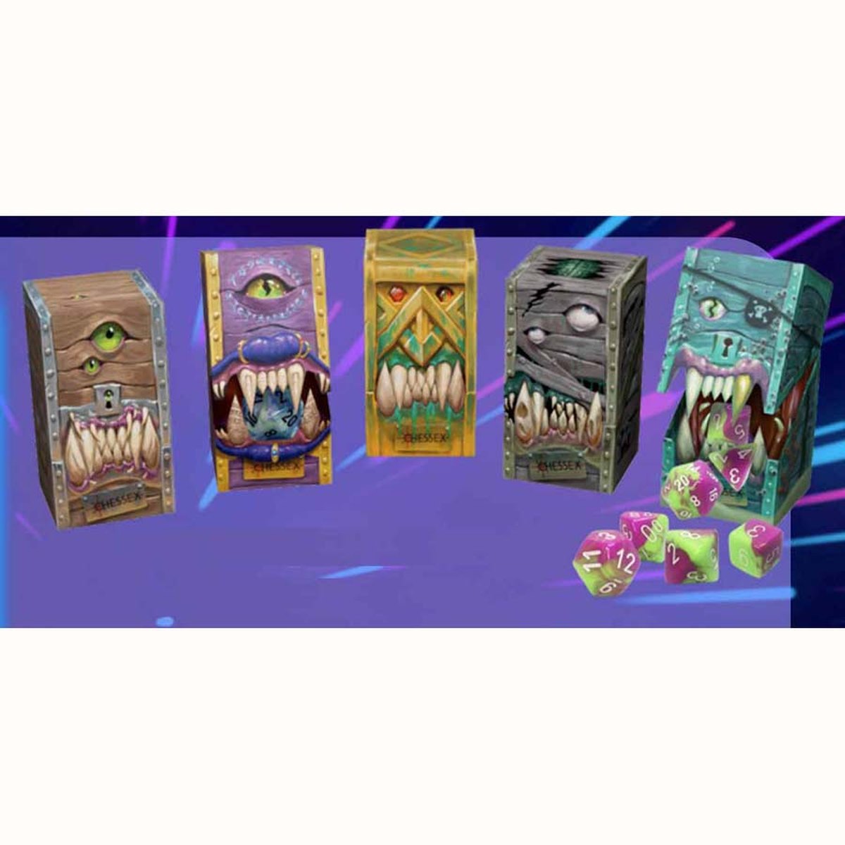 Chessex: Hidden Wonders: 25Ct Brick Of 7-Count Polyhedral Sets