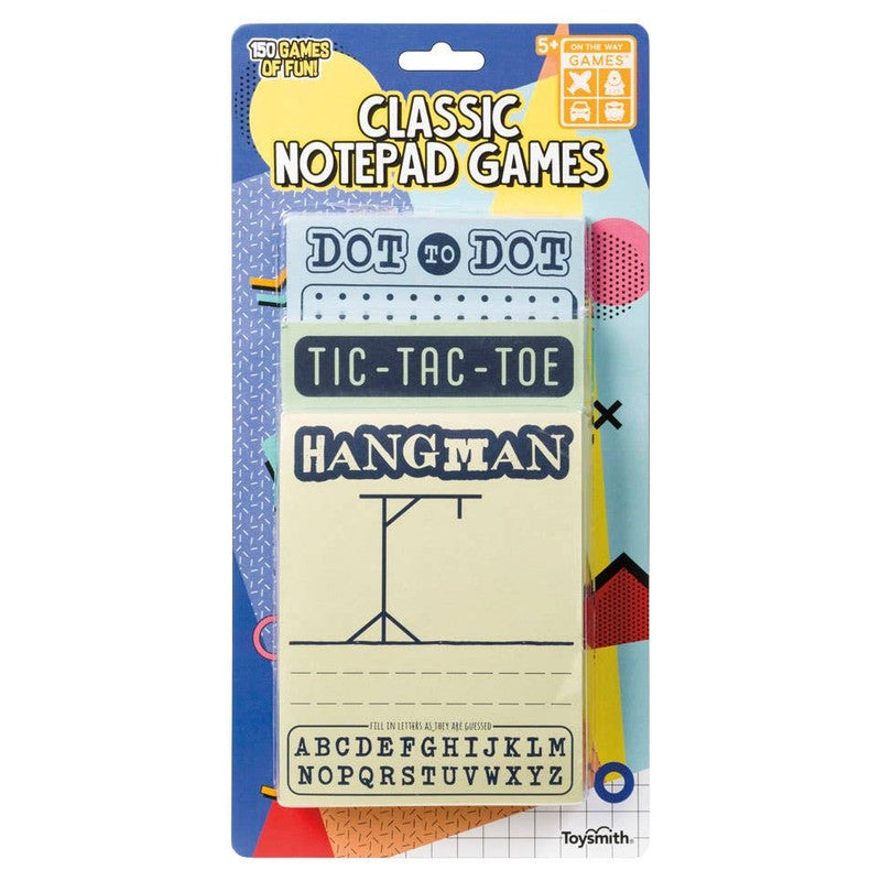 Classic Notepad Games, Hangman, Dot To Dot, Tic-Tac-Toe