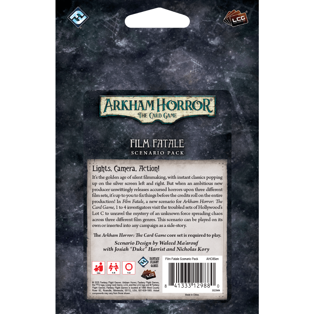 Fantasy Flight Games Arkham Horror LCG: Film Fatale Scenario Pack
