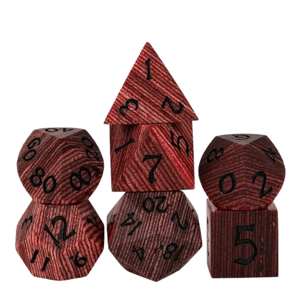 Striped Wood Dice
