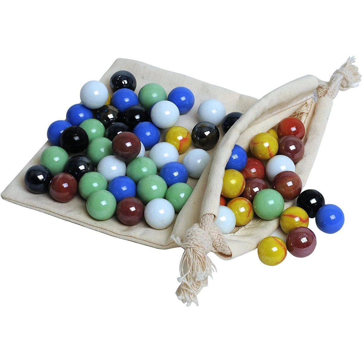 Wood Chinese Checkers Set with Glass Marbles