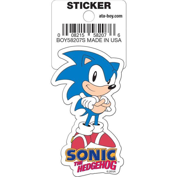 Sonic the Hedgehog: Sonic Arms Crossed Die Cut Vinyl Sticker - 3"