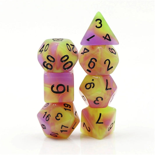 Glow in the Dark Tulip RPG Dice Set
