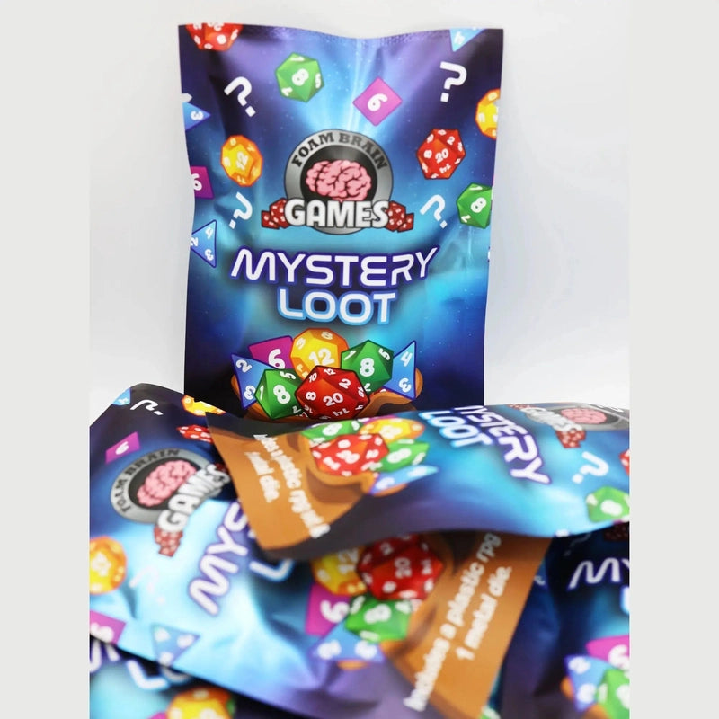 Mystery Loot: Plastic RPG Dice Set & Bonus Metal Die