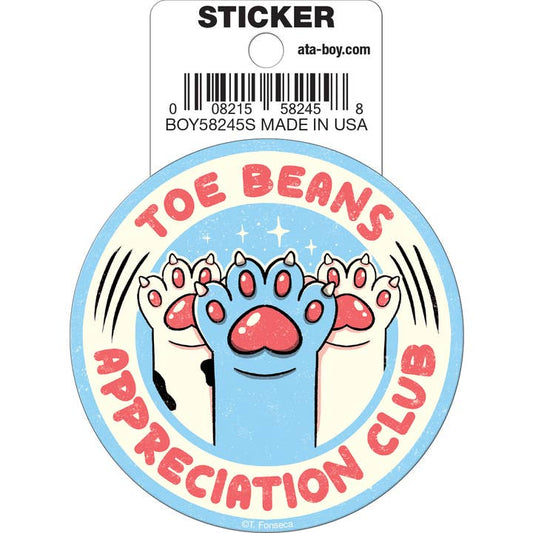 Tobe Fonseca: Toe Beans Cat Die Cut Vinyl Sticker - 3"