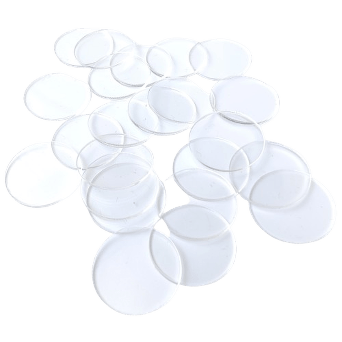 25 Pcs Round Acrylic Model Bases 1-inch for DND Miniatures, Warhammer and Other RPG Minis, or Wargames Table