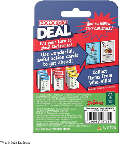 Monopoly Deal Card Game - The Grinch