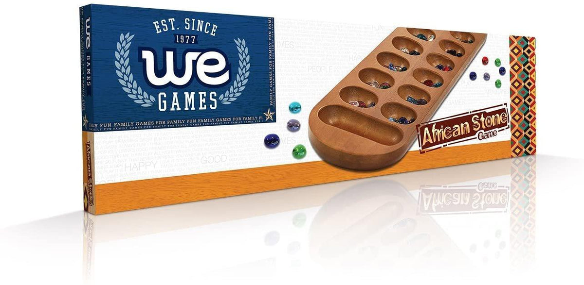Mancala Board Game with Walnut Stain - 22 in