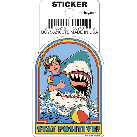 Steven Rhodes: Stay Positive Die Cut Vinyl Sticker - 3"