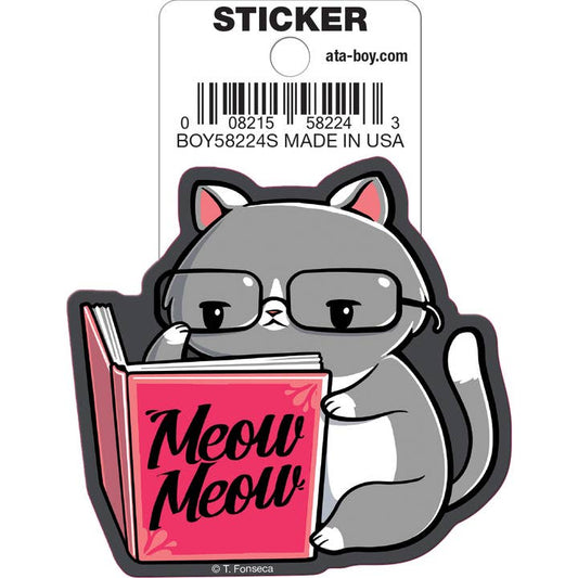 Tobe Fonseca: Books For Cats Die Cut Vinyl Sticker - 3"