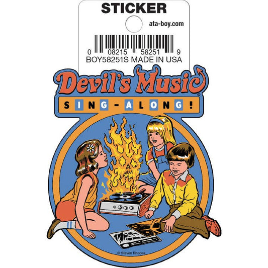 Steven Rhodes: Devil's Music Die Cut Vinyl Sticker - 3"