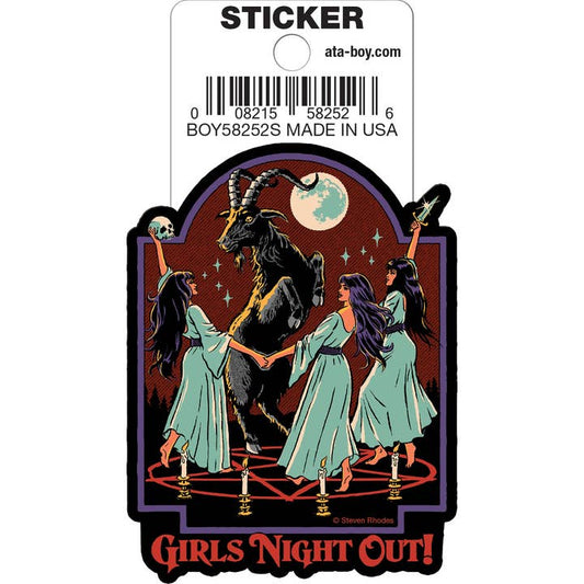 Steven Rhodes: Girl's Night Out Die Cut Vinyl Sticker - 3"