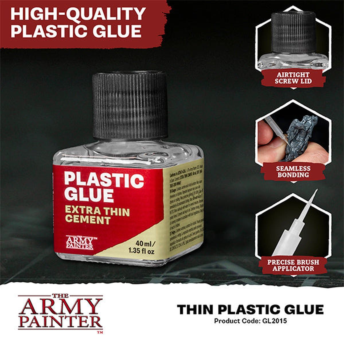 Army Painter: Glue: Plastic Glue- Extra Thin Cement, 40oz