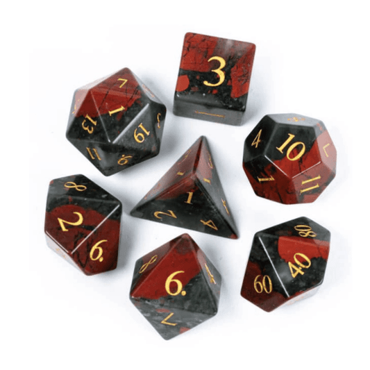 Bloodstone Gemstone Dice