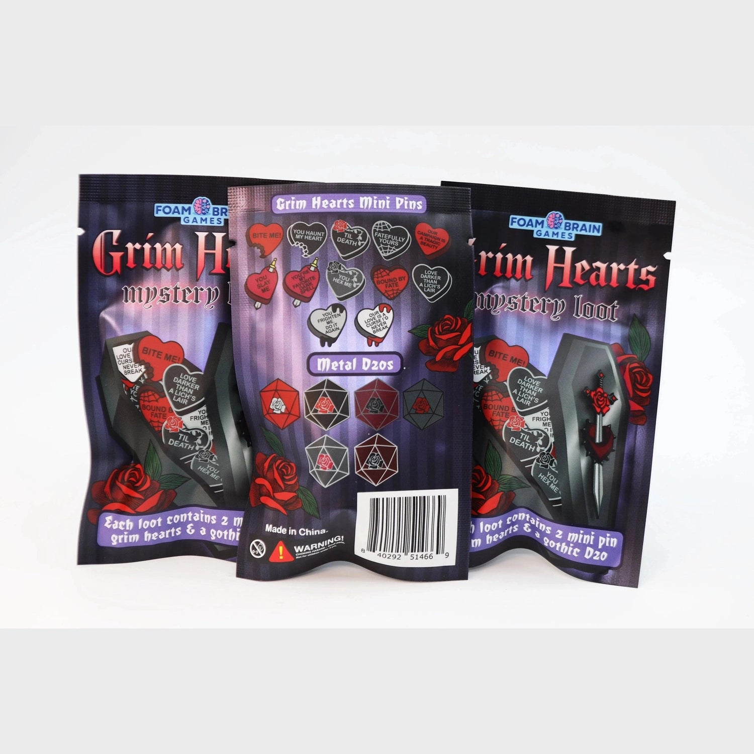 Foam Brain Dice Grim Hearts Mystery Loot Pack