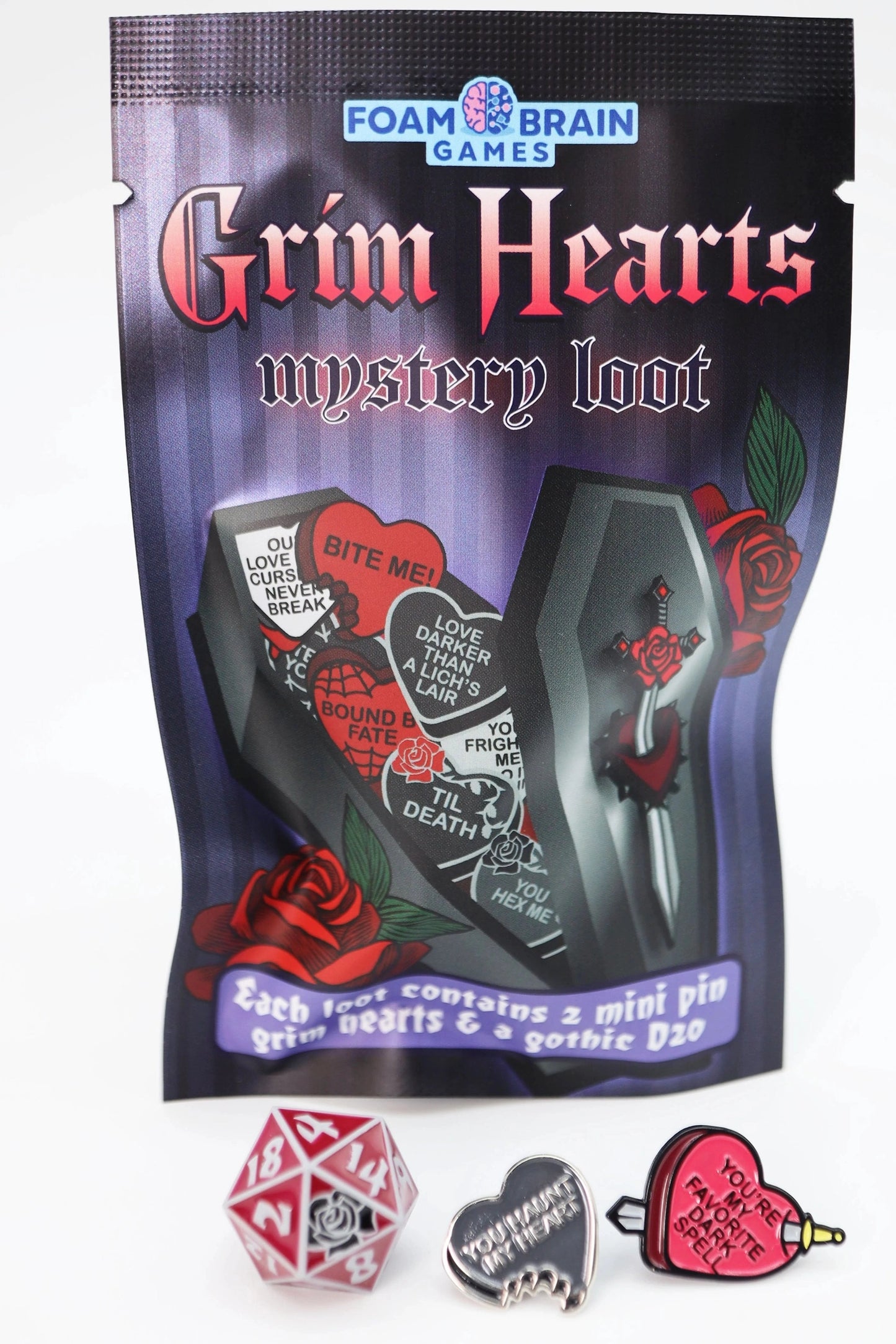 Foam Brain Dice Grim Hearts Mystery Loot Pack