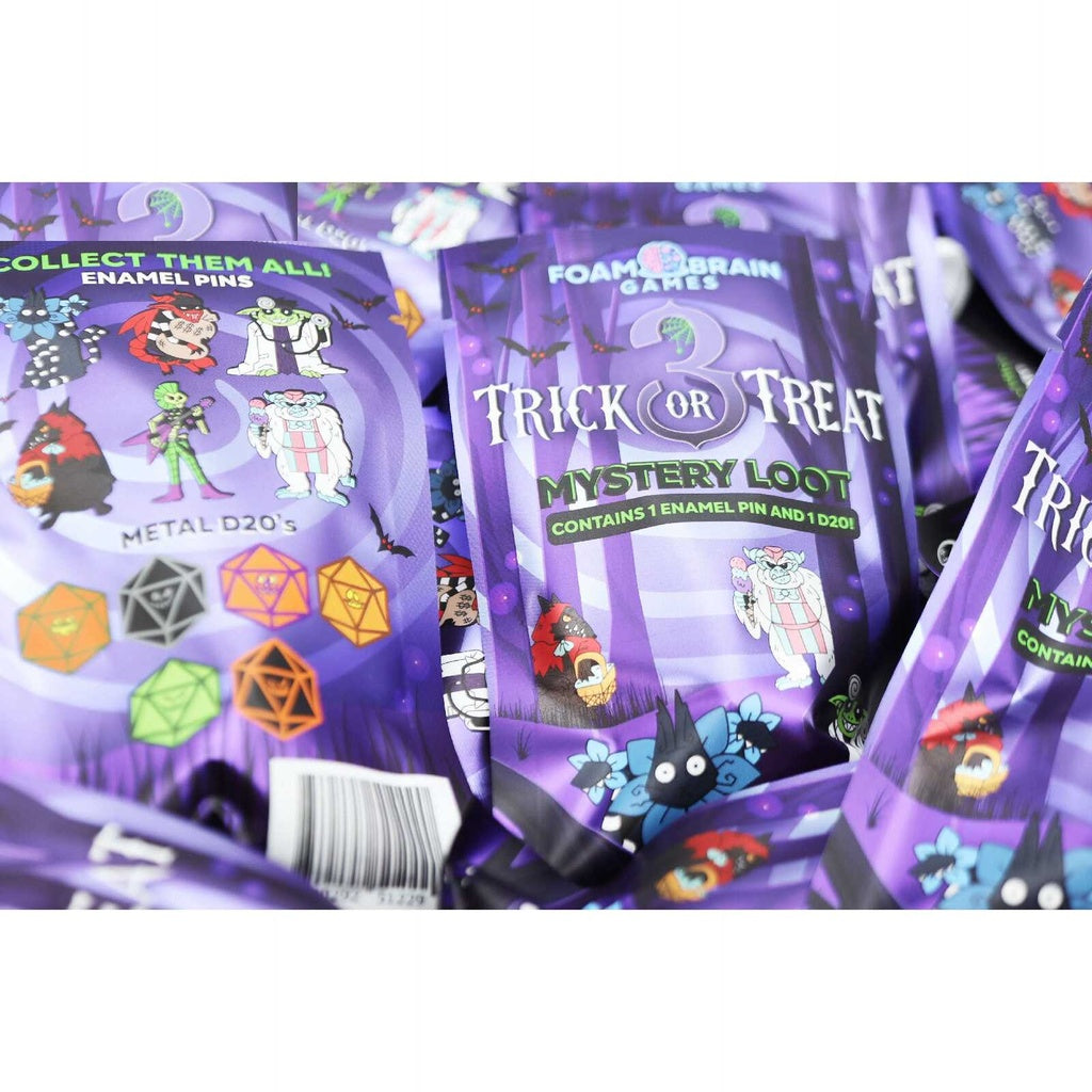 Foam Brain Dice Trick or Treat 3 Mystery Loot Pack New