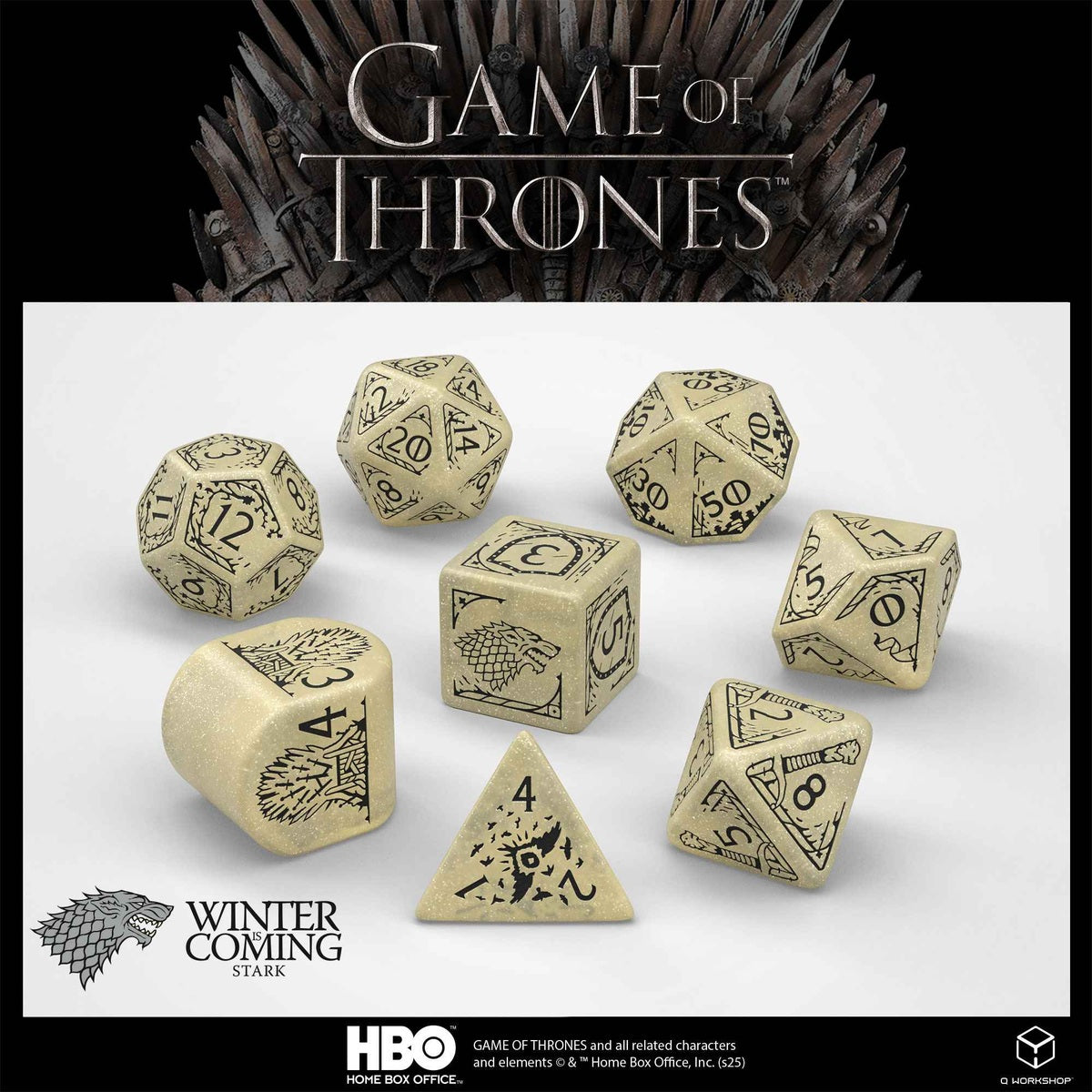 Game of Thrones Dice: Stark Dice Set