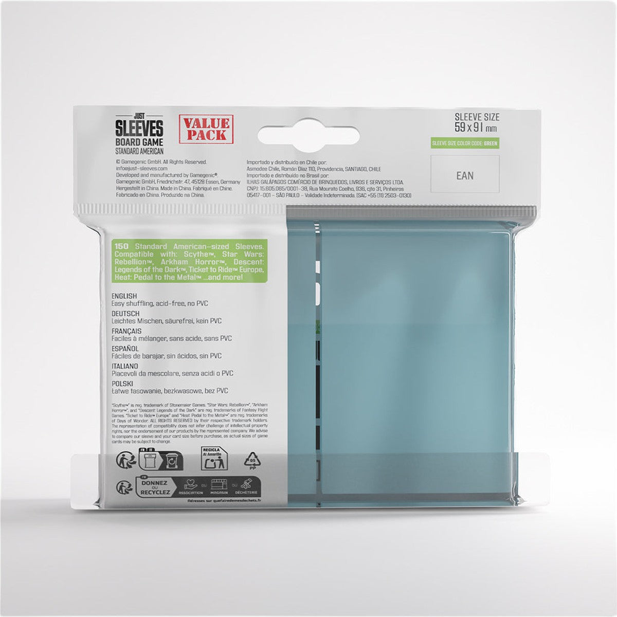 Just Sleeves - Standard American Value Pack 150