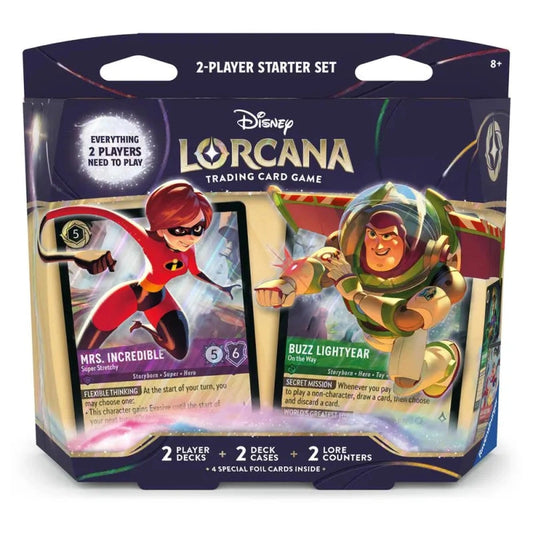 Lorcana: Set 12 Wilds Unknown Two-Player Starter Set - Mrs. Incredible & Buzz Lightyear
