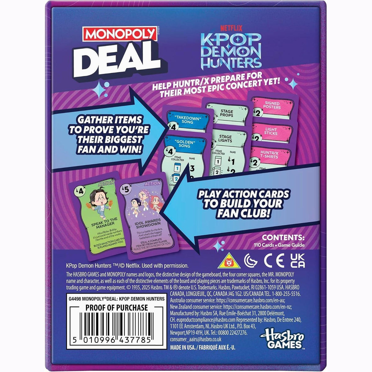 Monopoly Deal Card Game - Kpop Demon Hunters
