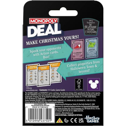 Monopoly Deal Card Game - Nightmare Before Xmas