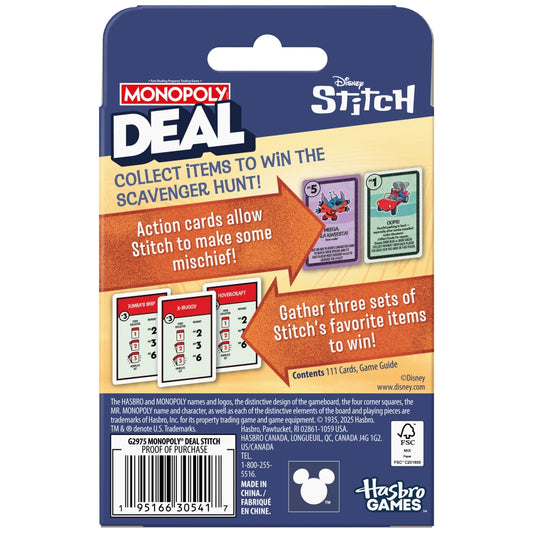 Monopoly Deal Card Game - Stitch Edition
