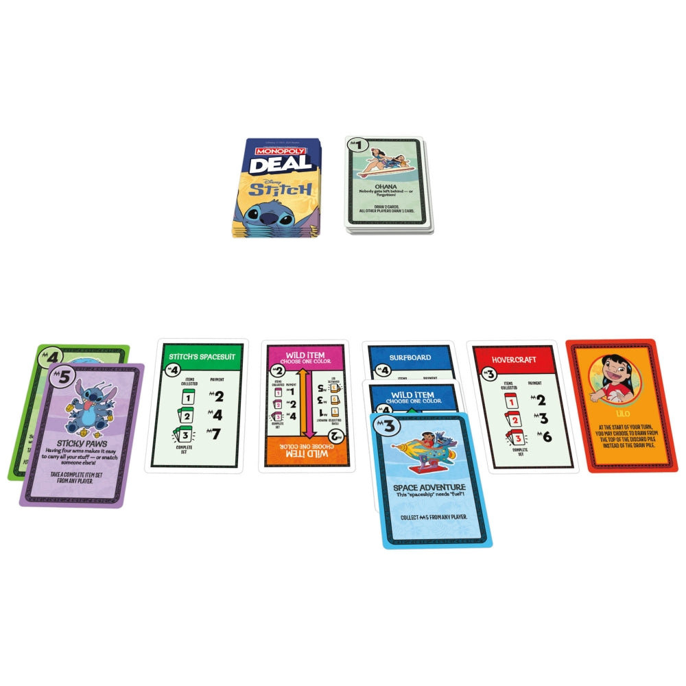 Monopoly Deal Card Game - Stitch Edition