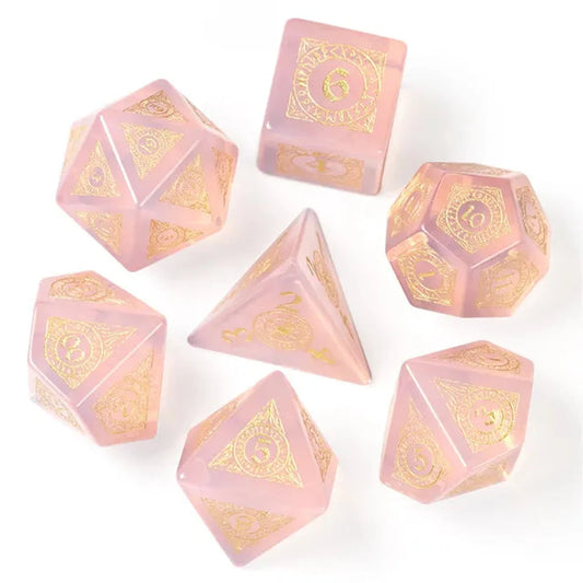 Ornate Opalite Gemstone Dice