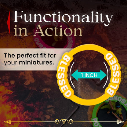 RPG Condition Markers – 112 Rubber Rings for D&D