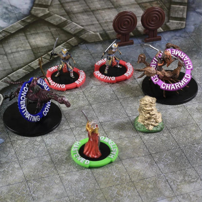 RPG Condition Rings/Markers set - Set of 96 Status & Effects Rings