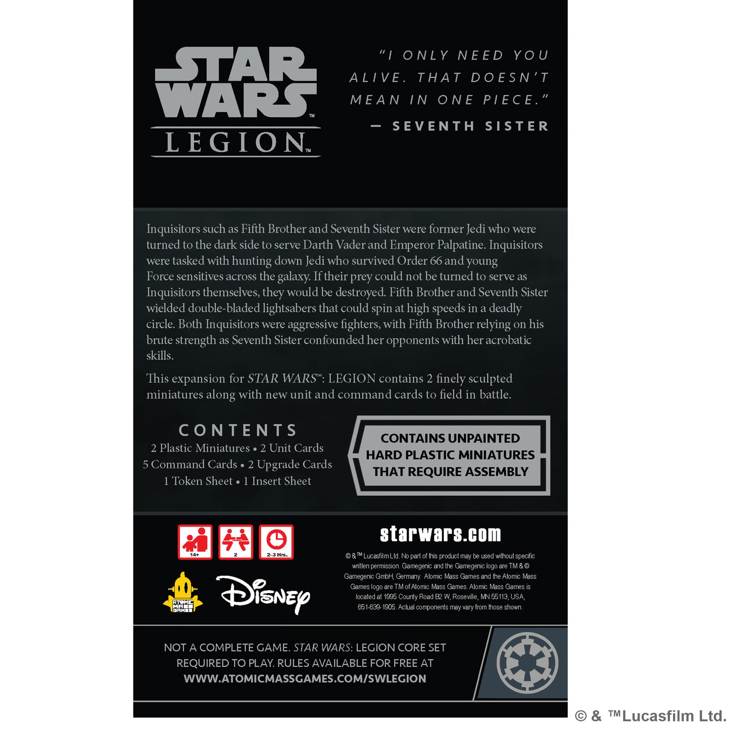Star Wars: Legion - Fifth Brother & Seventh Sister Operative