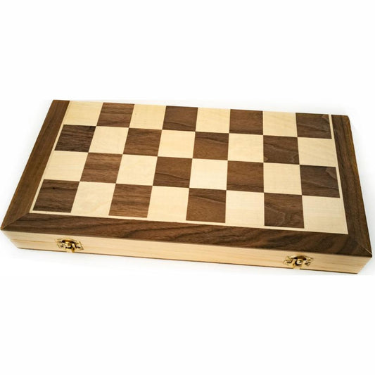 Wooden Folding Chess/Checkers/Backgammon Set 40 CM
