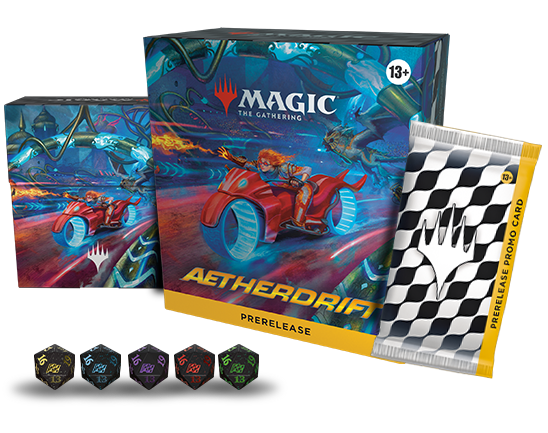 Magic the Gathering CCG: Aetherdrift Prerelease Kit (6 Play Packs, Dice, Promos)