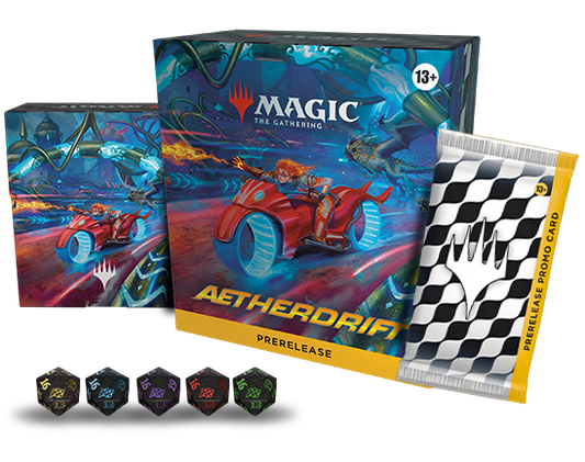 Magic the Gathering CCG: Aetherdrift Prerelease Kit (6 Play Packs, Dice, Promos)