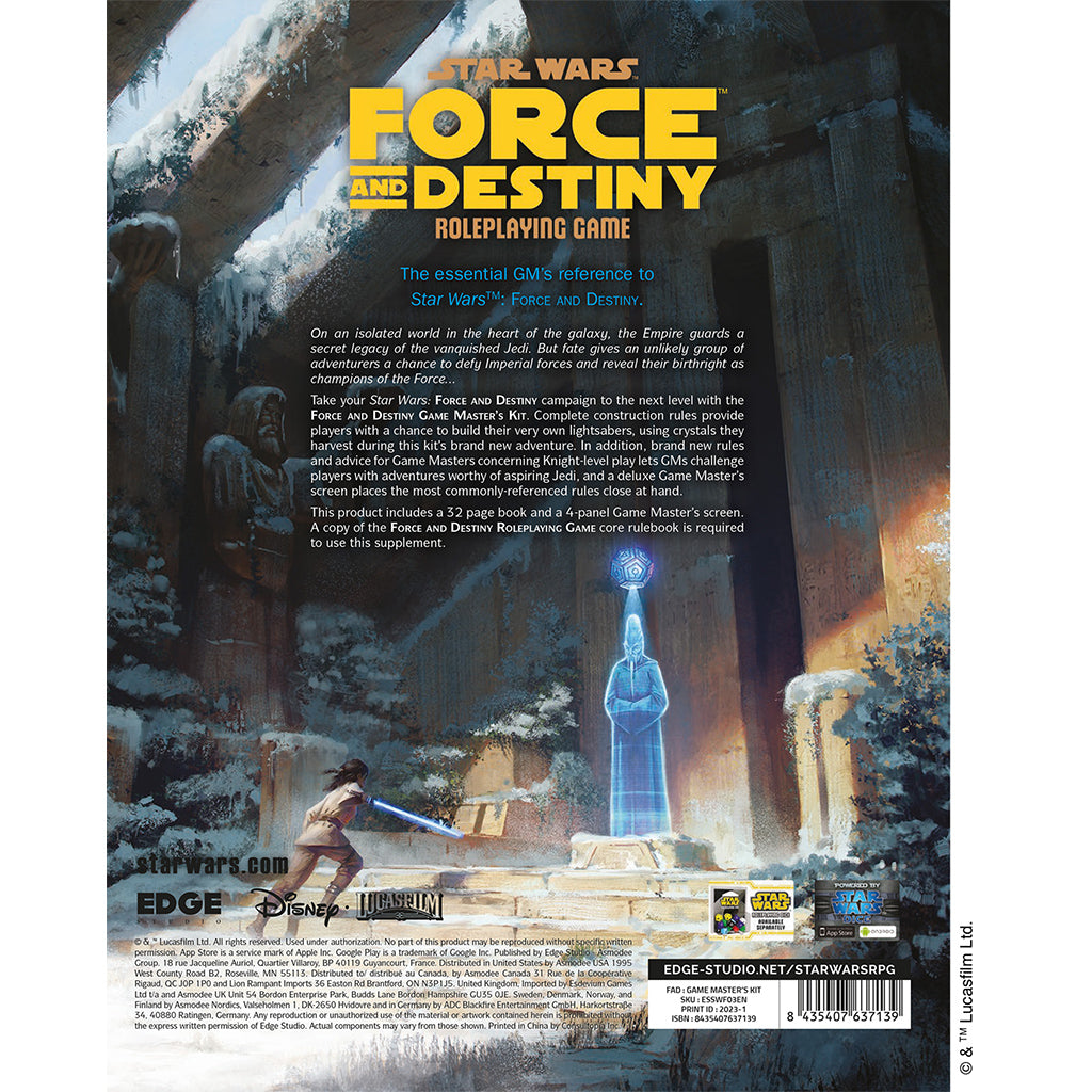 Star Wars - Force and Destiny: Game Master's Kit