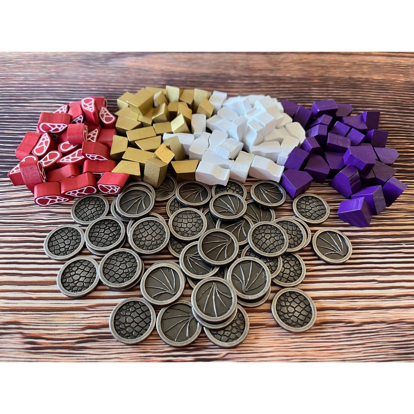 Wyrmspan Upgrade Pack Metal Coins & Wooden Resources