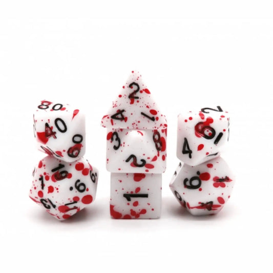 Blood Splatter RPG Dice Set